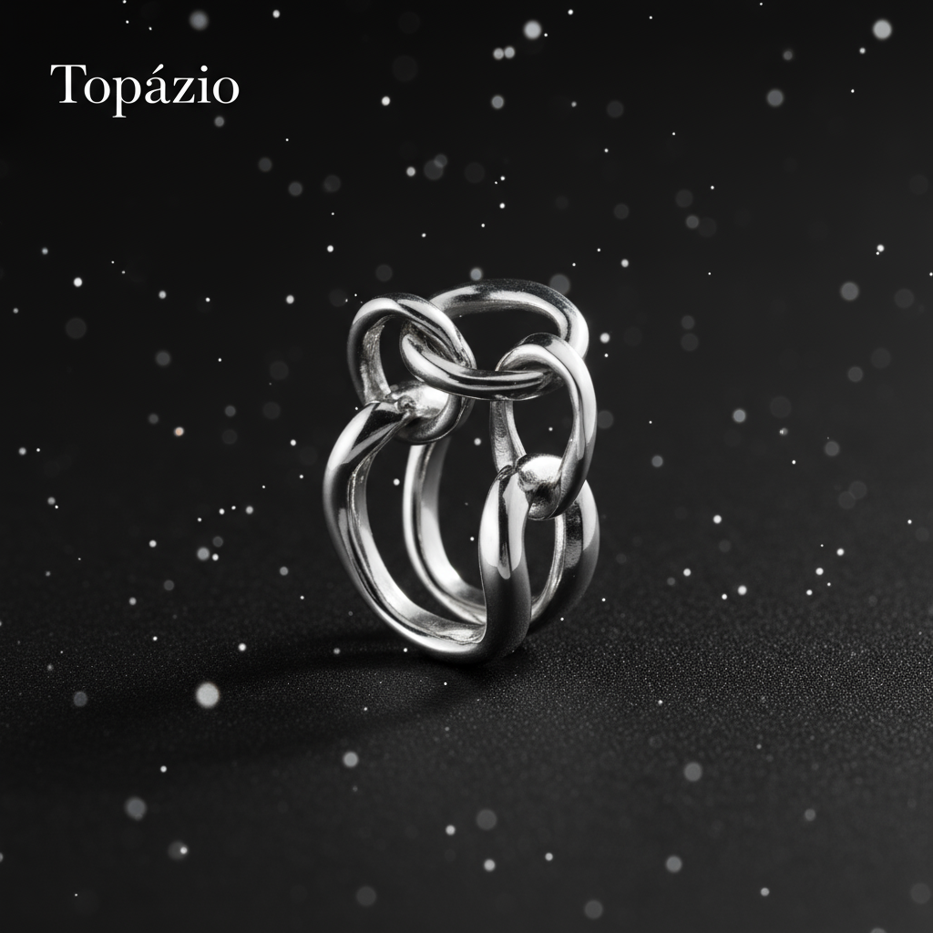 Banner Topázio - Anel Broadway Feminino Prata
