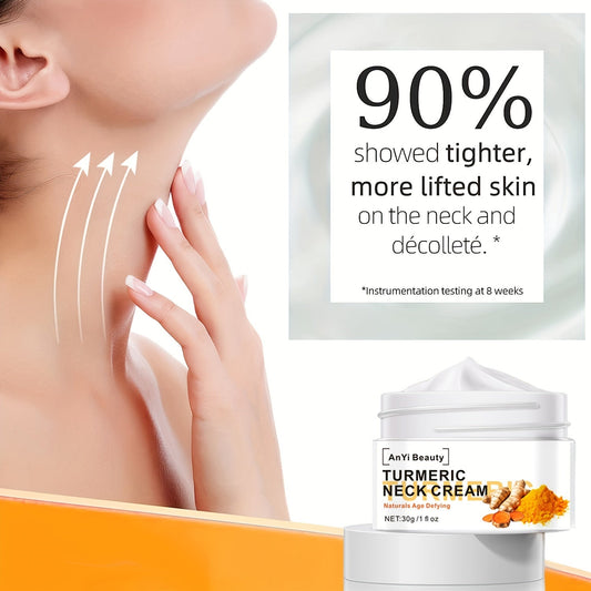 Creme facial de curcuma antienvelhecimento com textura cremosa, ideal para firmeza da pele e hidratação profunda