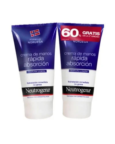 Neutrogena Creme para as mãos de rápida absorção, lote 2 x 75ml