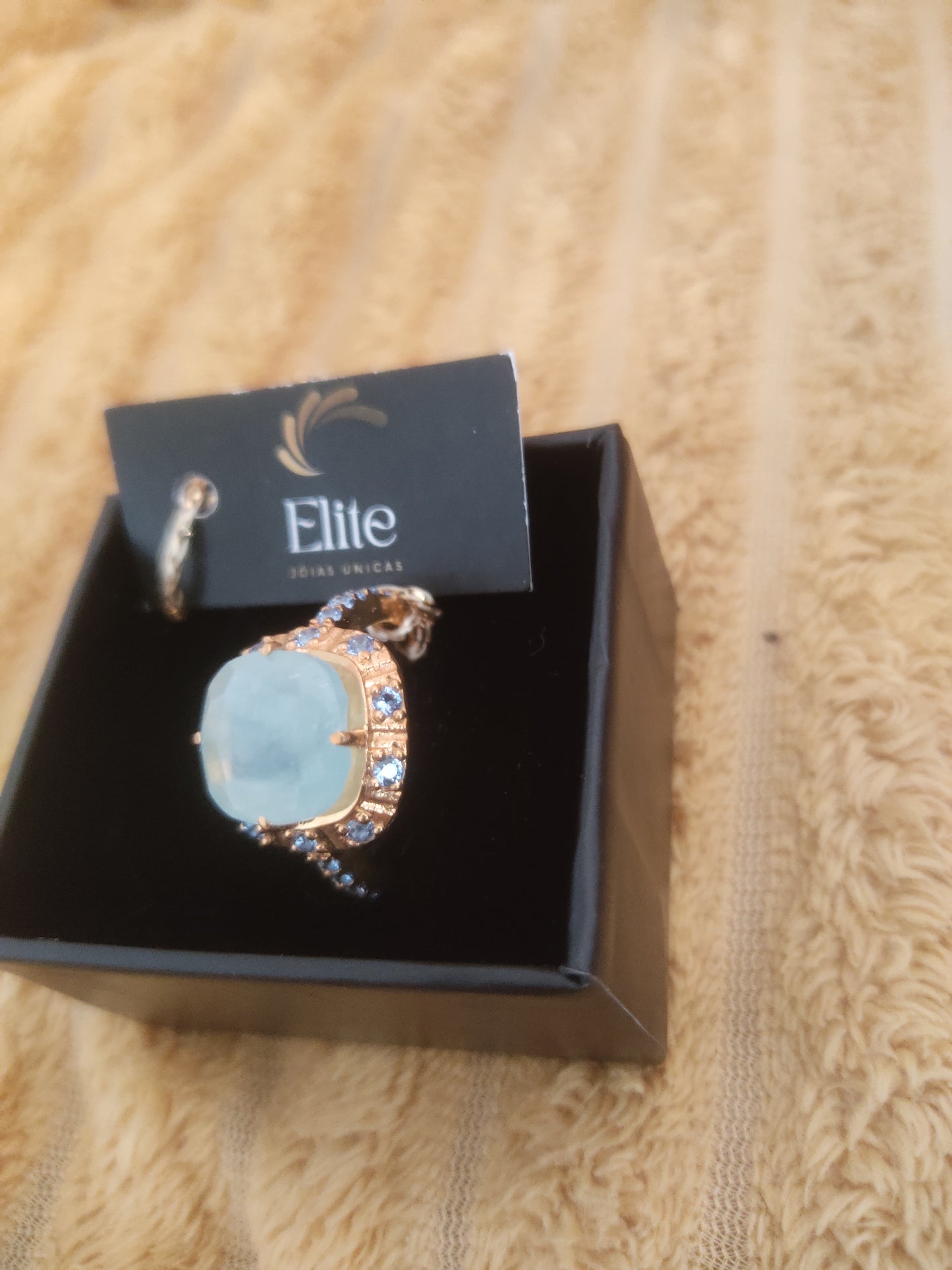 Anel Elite Aquamarina - colecção Elegance