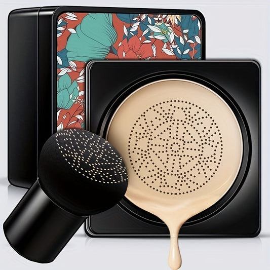 BB Cream cobertura total com esponja em forma de cogumelo para maquilhagem natural e hidratação