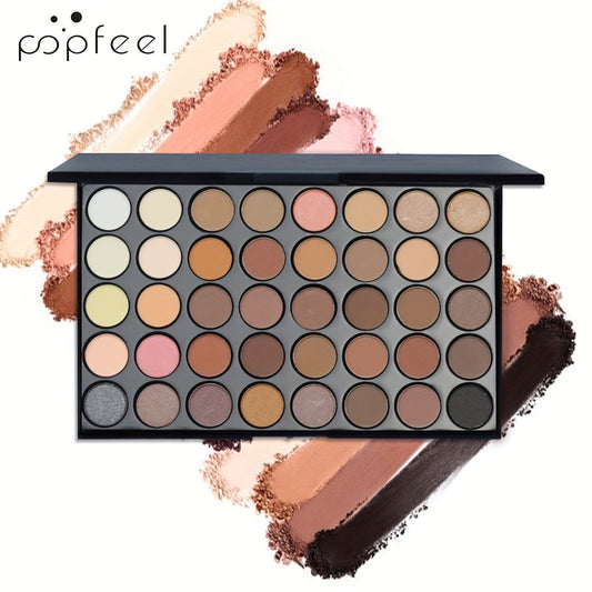 Paleta de maquiagem 40 cores com sombras mate, cintilantes e metálicas para criar looks variados