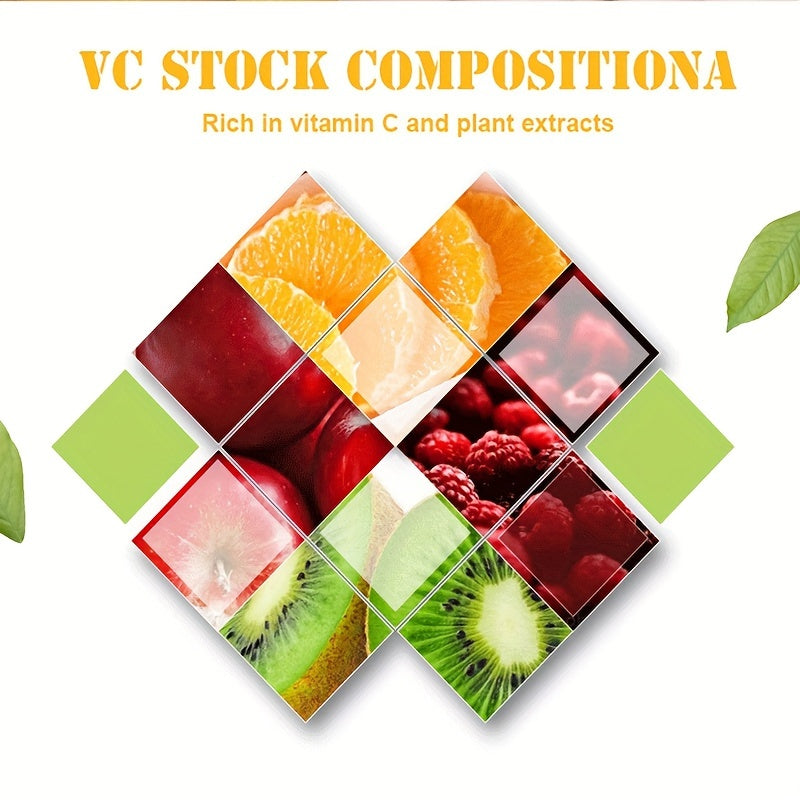 Composição do soro facial vitamina C com frutas ricas em vitamina C e extratos vegetais