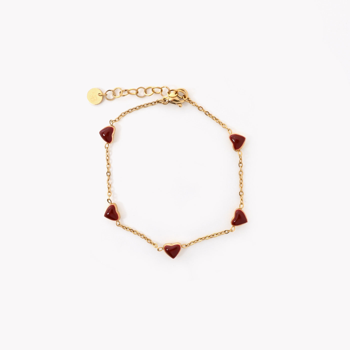 Pulseira corações em aço