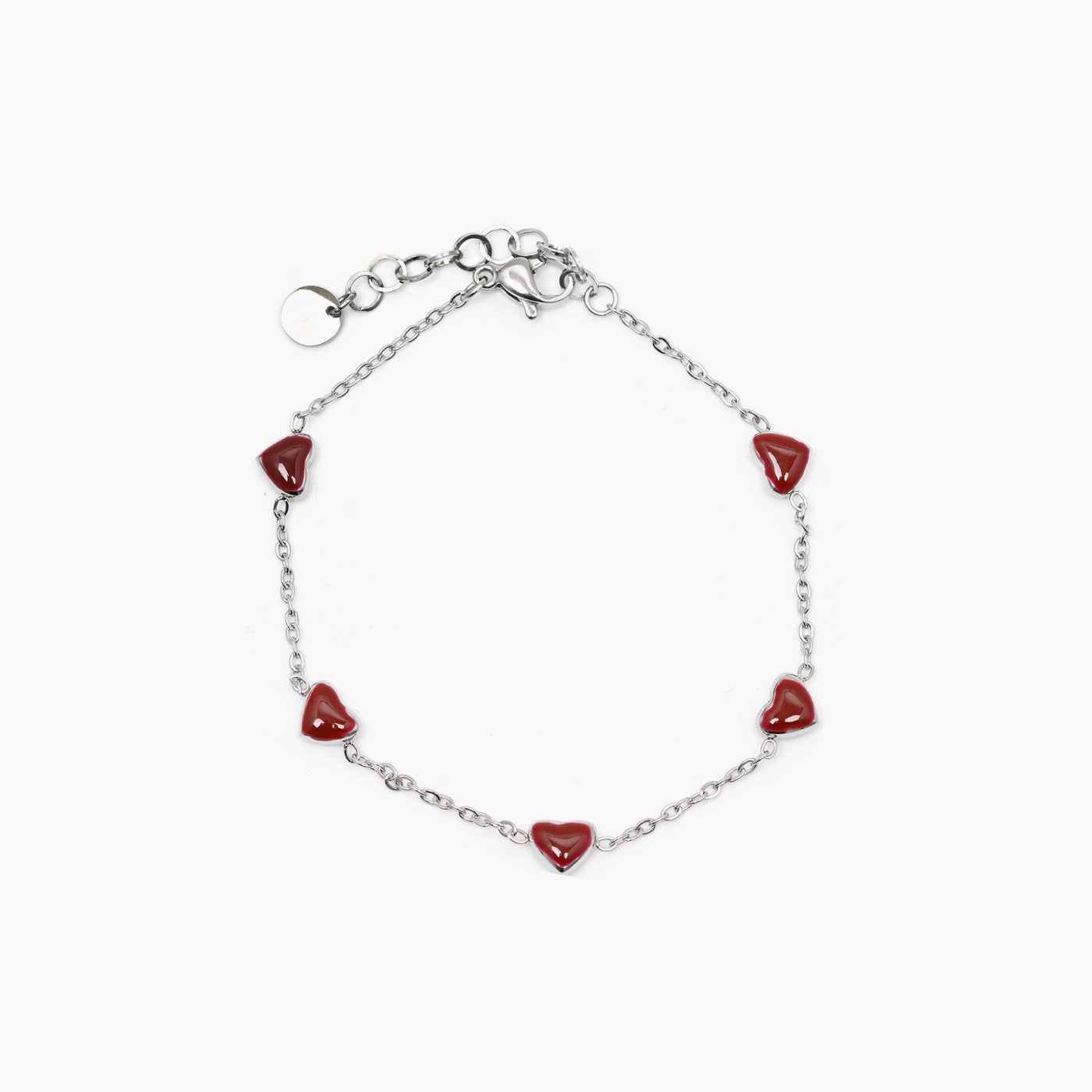 Pulseira corações em aço