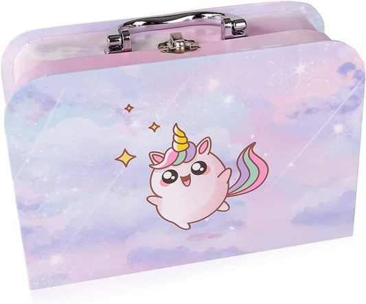 Accentra Unicorn Magic kit de banho com aroma de morango e baunilha em mala divertida para adolescentes