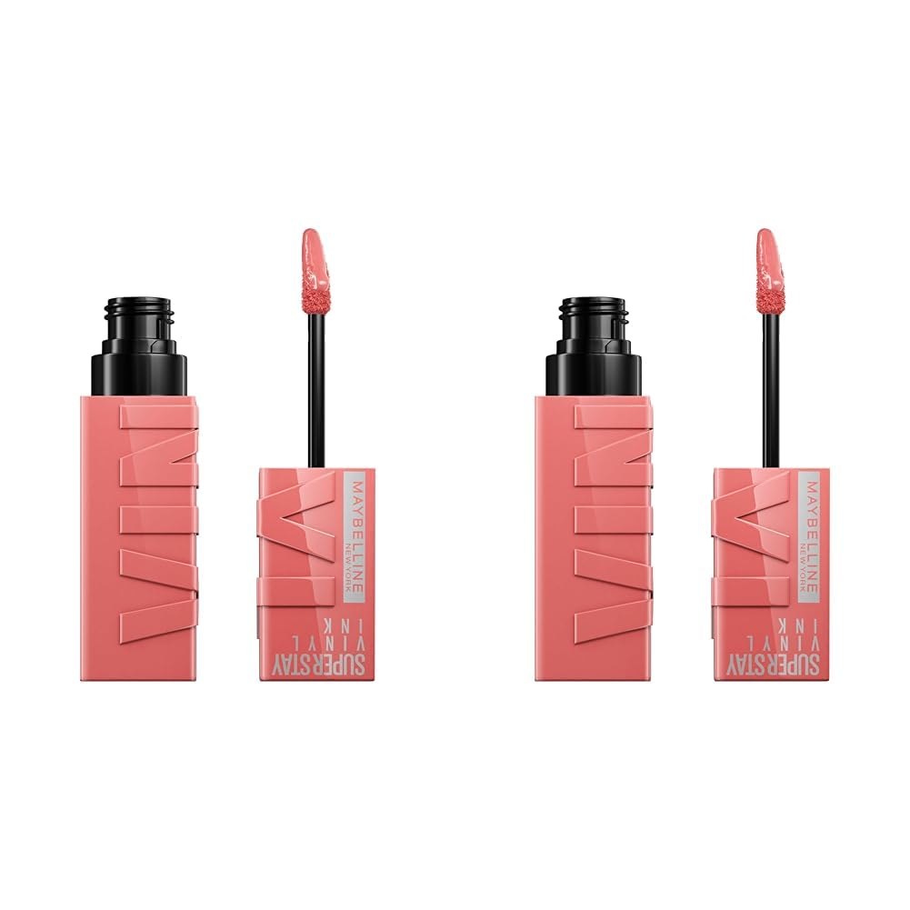 Batom efeito vinil Maybelline Superstay Vinyl Ink com aplicador, tonalidade suave e longa duração