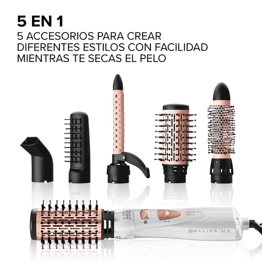 Acessórios da Bellissima Imetec My Pro GH18 para estilizar cabelos lisos, ondas suaves e cachos definidos