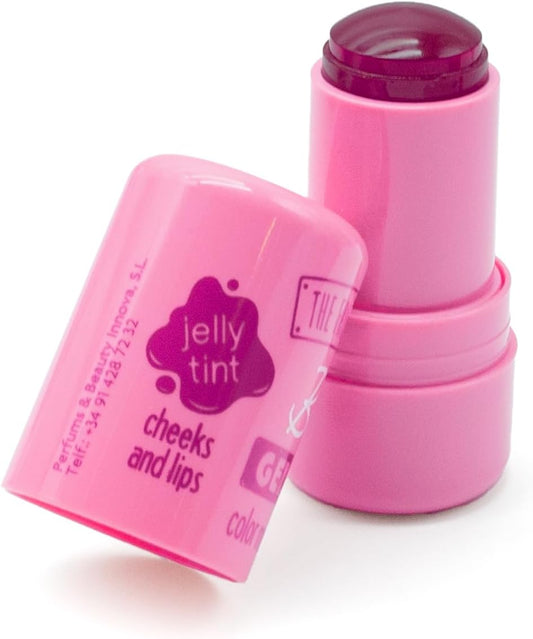 Blush para labios e bochechas Framboesa - The Fruit Company com ácido hialurónico e vitamina B5, embalagem rosa