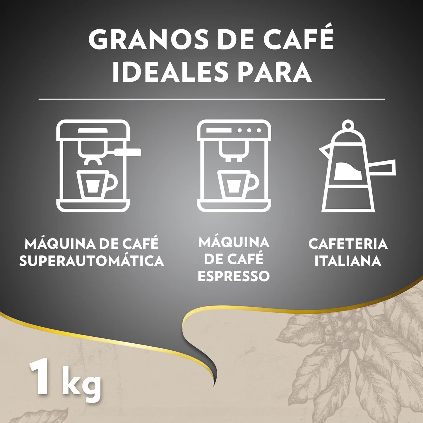 Café em grãos Lavazza Crema e Gusto Classico ideal para máquinas de café espresso, torrado escuro, 1 kg