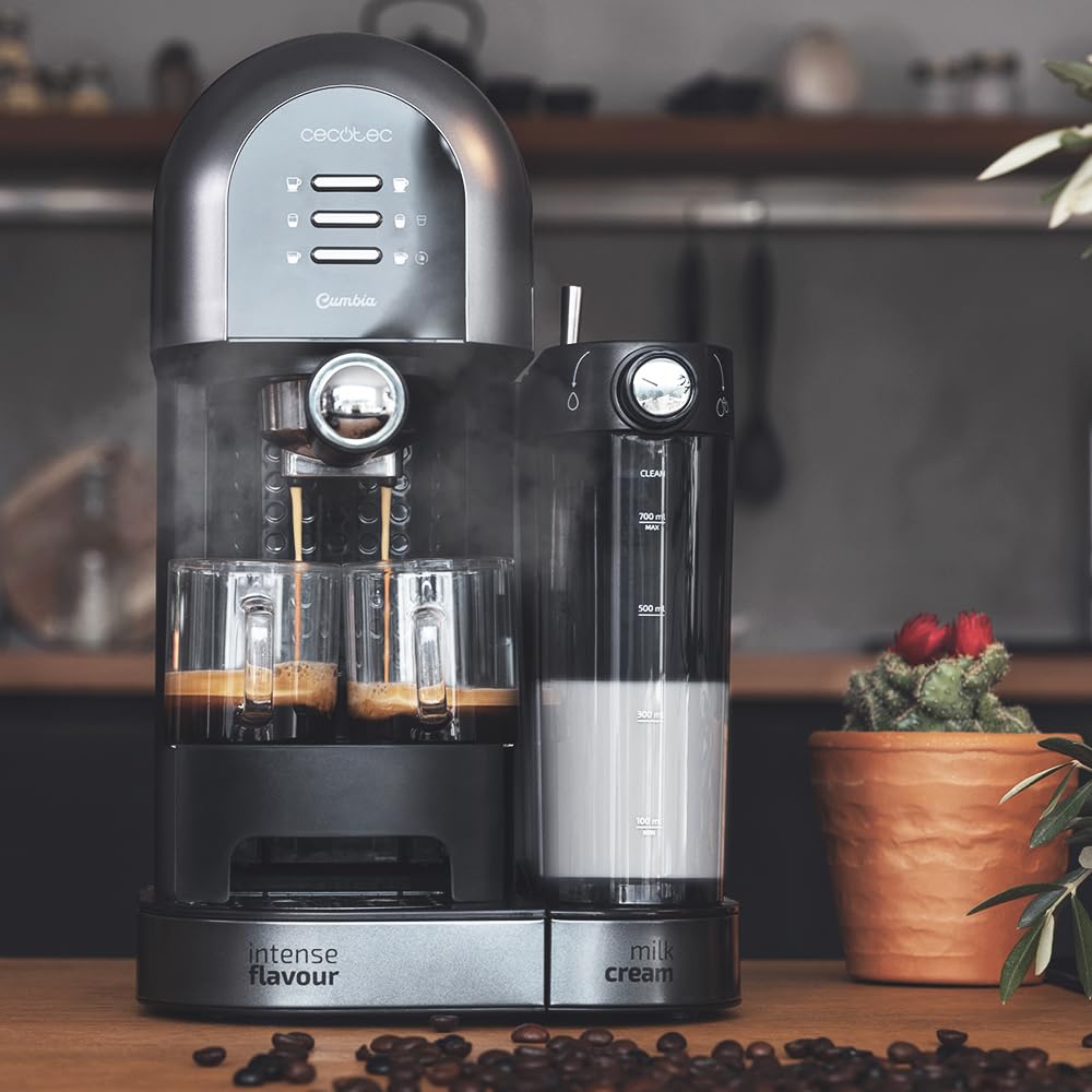 Cafeteira semiautomática Cecotec Power Instant-ccino 20 Chic série bianca com moedor e sistema de cápsulas