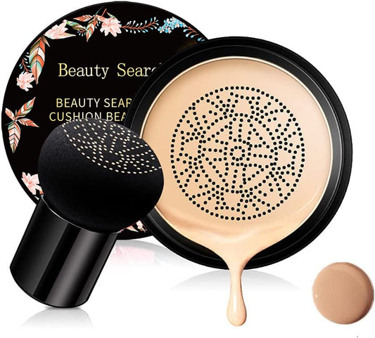 Corretivo CC cream hidratante com almofada de ar e esponja para cobertura natural em tom médio