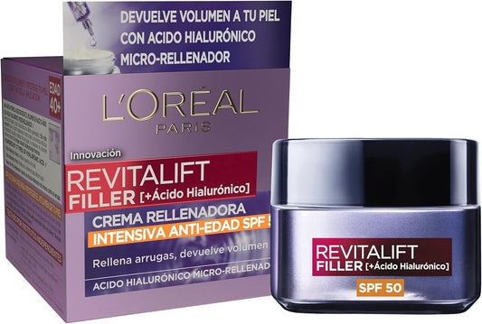 Creme L'Oreal Dermo Expertise AH com Ácido Hialurônico e FPS 50, proteção UVB e UVA, 50 ml