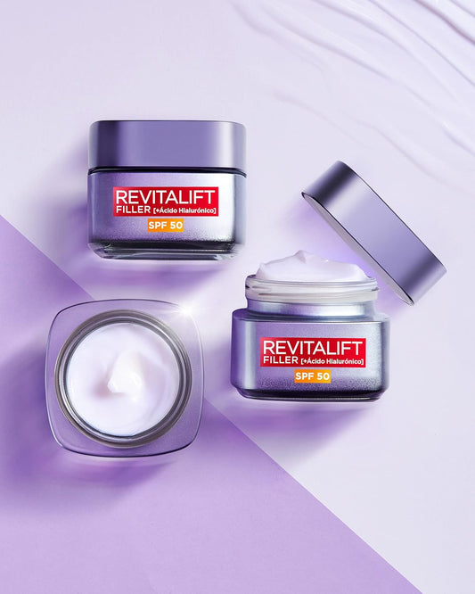 Creme L'Oreal Dermo Expertise AH com Ácido Hialurônico e FPS 50 em embalagem de 50 ml