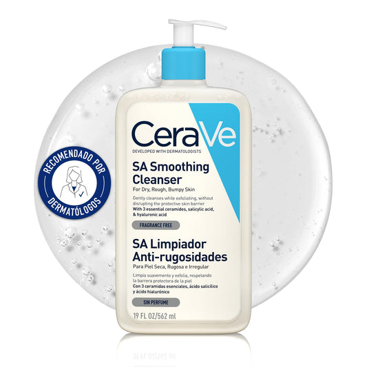 Gel de limpeza hidratante CeraVe para pele normal a seca, limpa e hidrata com salicilato.