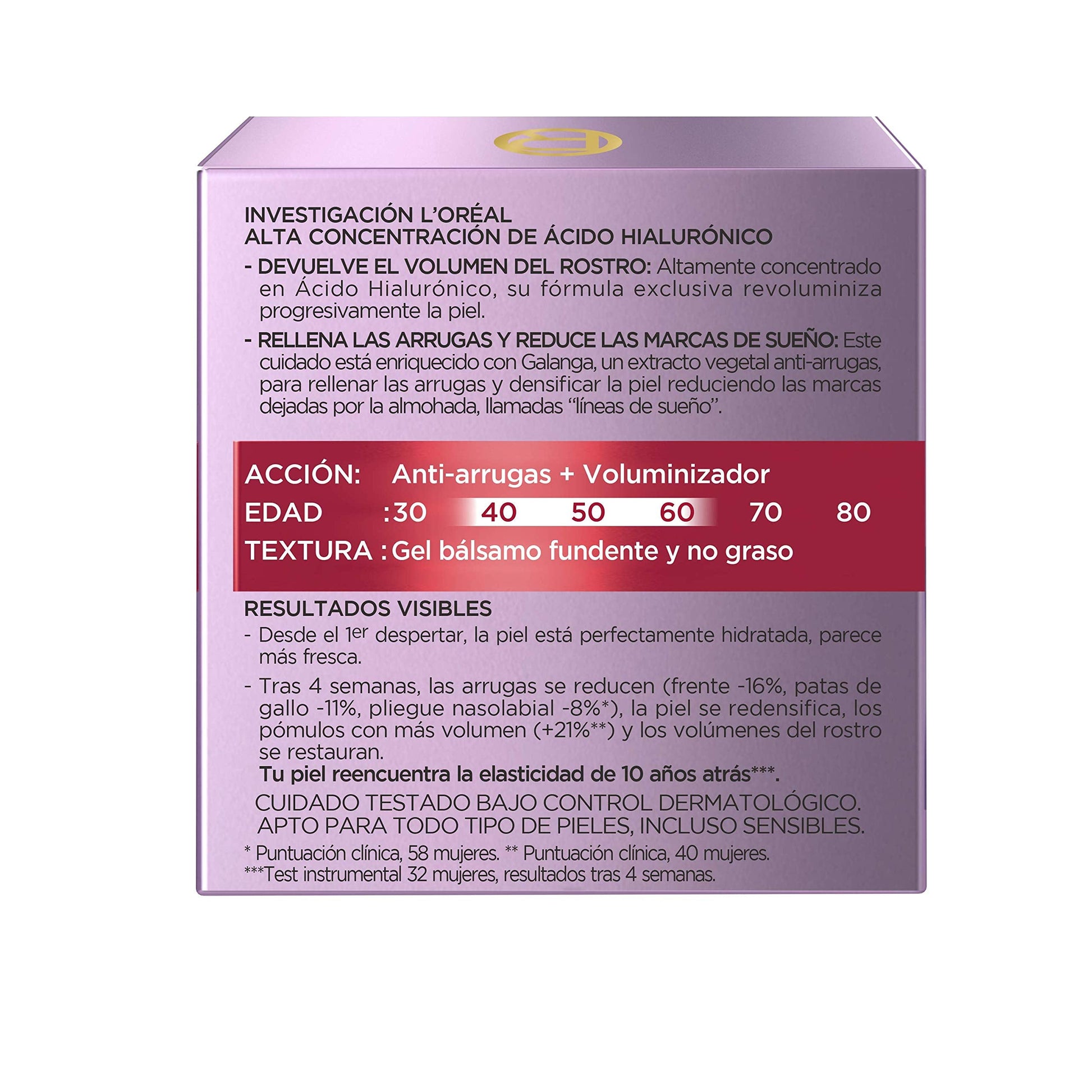 L'Oreal Paris Revitalift Filler Creme Noturno Revitalizante com Ácido Hialurônico para antienvelhecimento e volume
