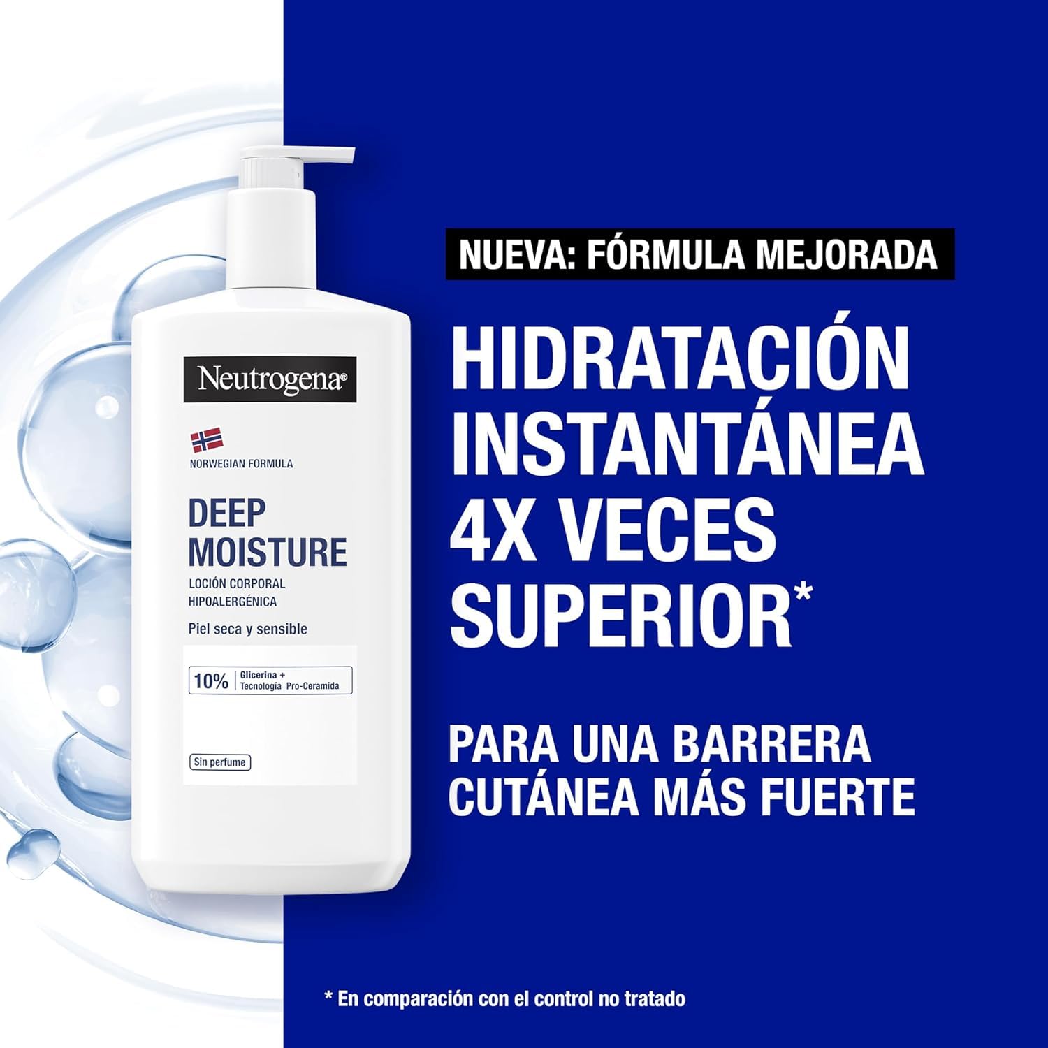 Loção Corporal Neutrogena Norwegian Formula com Hidratação Profunda para pele seca e absorção imediata