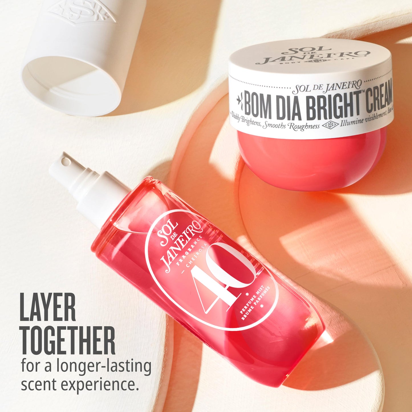 Perfume Sol de Janeiro Cheirosa 40 com creme iluminador para uma experiência de fragrância duradoura