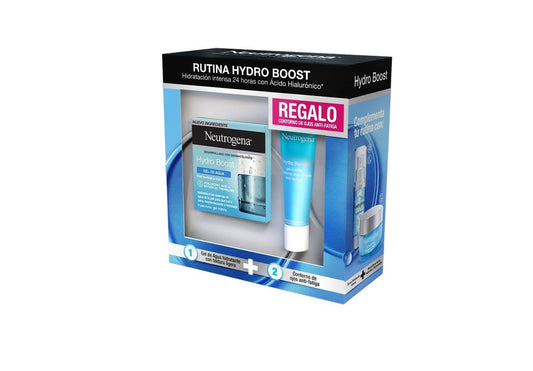 Pack de rotina Hydro Boost Neutrogena com Gel de Água Hidratante Facial e Contorno de Olhos Antifatiga