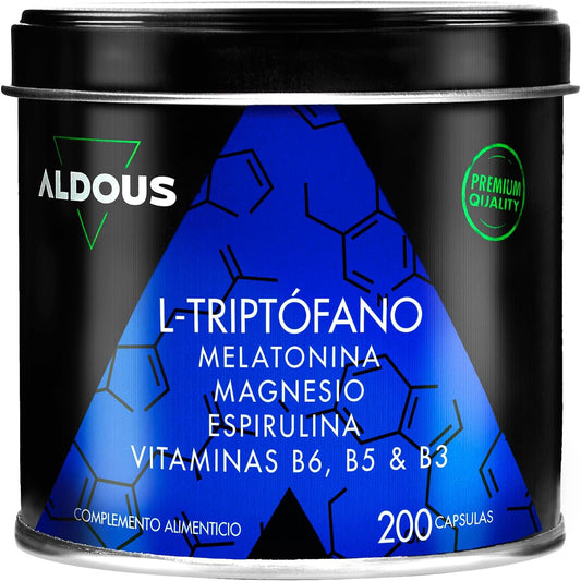 Cápsulas de Triptófano Aldous Labs com melatonina e magnésio, suplemento de melatonina e magnésio - Triptófano Aldous Labs.