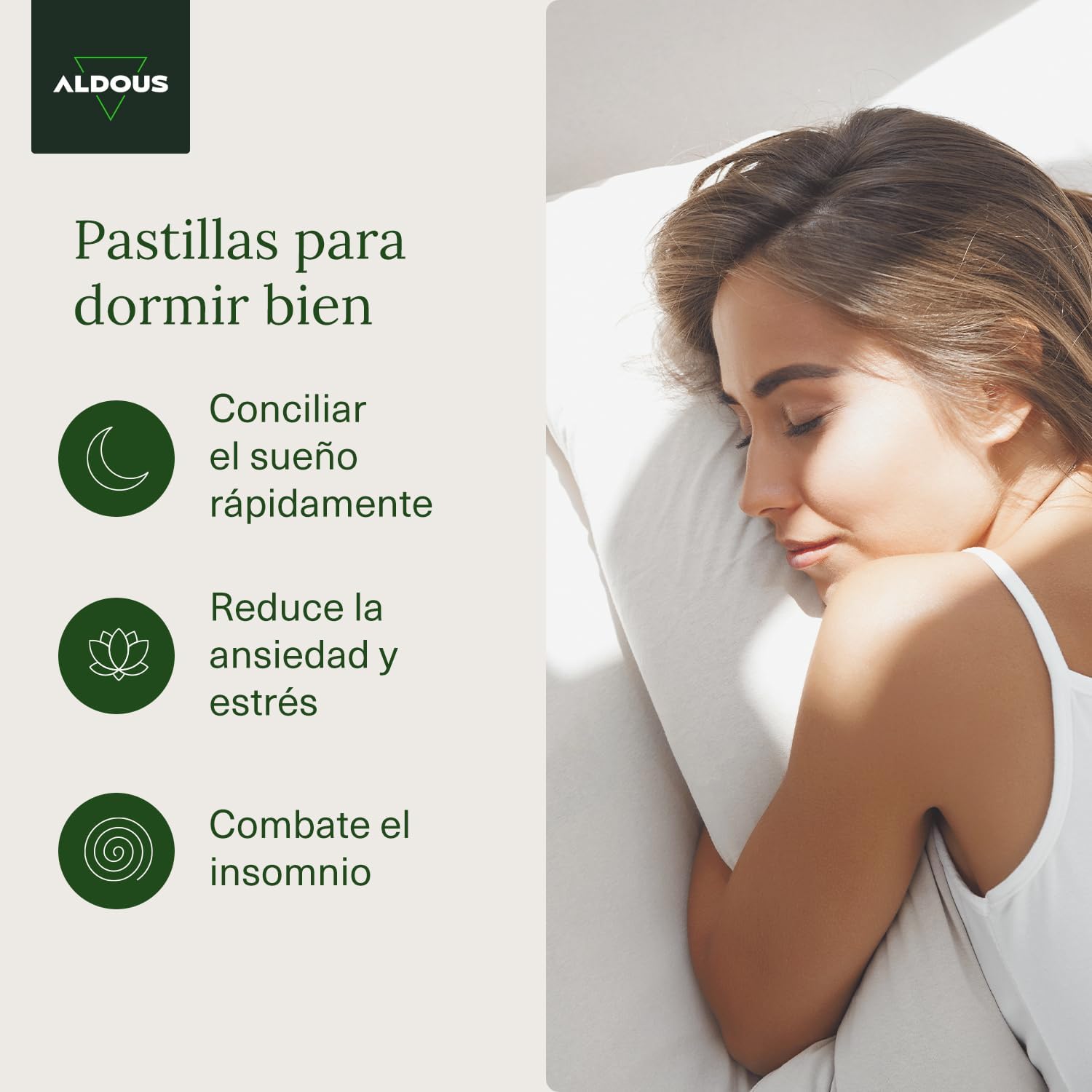 Suplemento de melatonina e valeriana Aldous Labs em cápsulas para dormir bem e combater o insônia