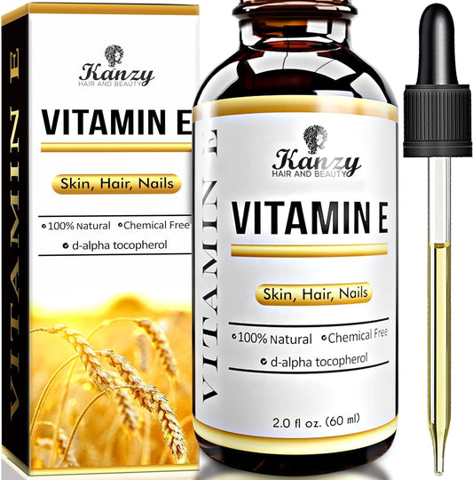Vitamina E 100% natural cuidados faciais em frasco com conta-gotas para pele e cabelo