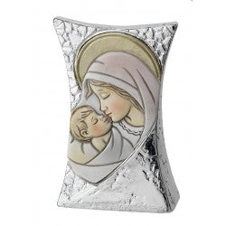 Ícono sagrado colorido vertical - Chapado en plata - ¡Con papel de regalo incluido!