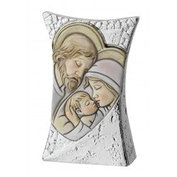 Ícono sagrado colorido vertical - Chapado en plata - ¡Con papel de regalo incluido!
