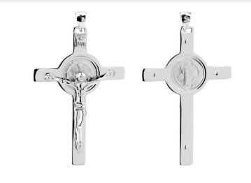 Pendente Cruz de S. Bento em prata Carmo Joalheiros