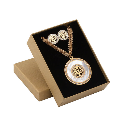 Conjunto de 2 joyas de acero - Árbol de la Vida