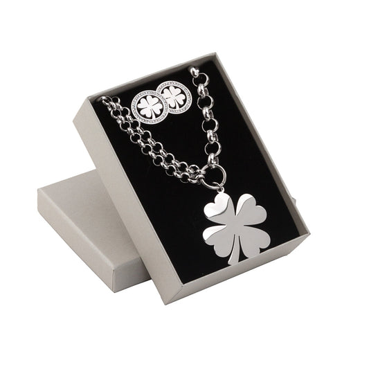 Conjunto de 2 joyas de acero - Trébol