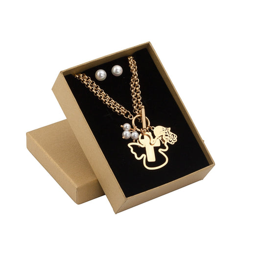 Conjunto de 2 joyas de acero - Símbolos de la Fe