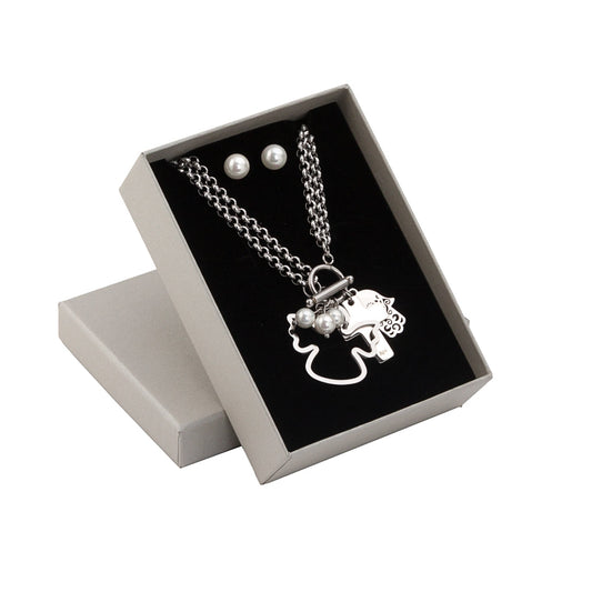 Conjunto de 2 joyas de acero - Símbolos de la Fe