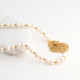 Collar de acero con perlas Corazón de Viana 