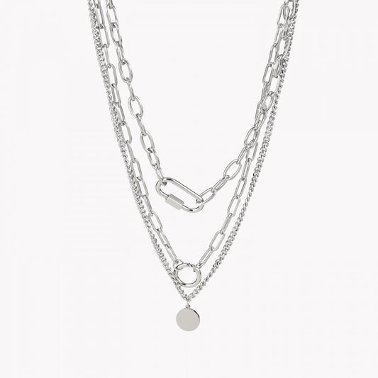 Pack de 3 collares de cadena de acero 
