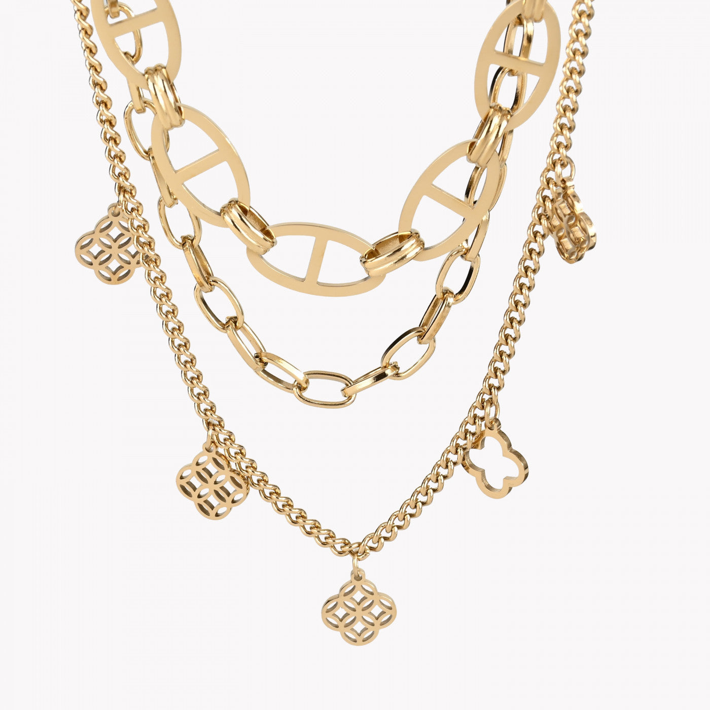 Pack de 3 collares sencillos de acero