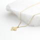 Collar de acero con flor. 