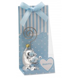 Teddy bear photo holder - Silver Plated - With wrapping included!