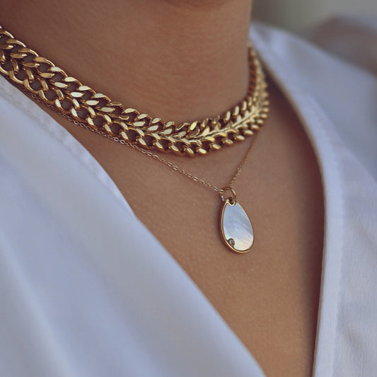 Collar de acero de malla gruesa 