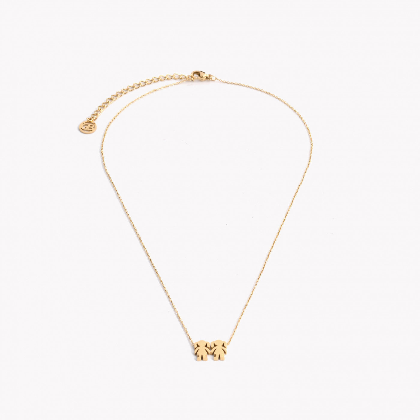 Collar de acero dos niñas