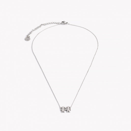Collar de acero dos niñas